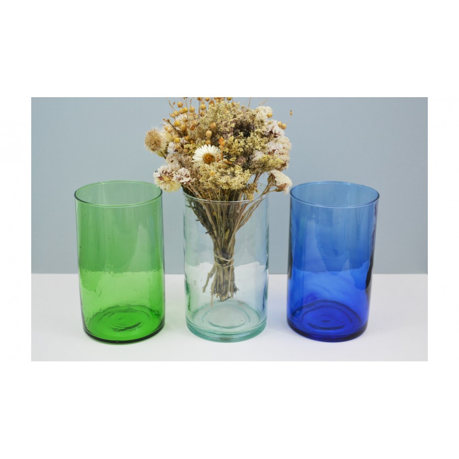 Vase / photophore 20cm 3 coloris